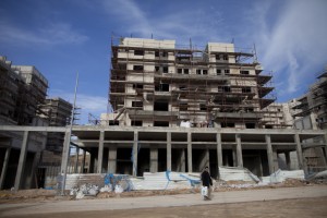 Construction of new residential buildings in the Northern Israeli city of Harish, on January 28, 2016. Harish meaning "ploughing", is a town in the Haifa District of Israel. At the end of 2006, the town's population was 3,900. Its jurisdiction is 9,736 dunams. Under current plans, it is slated to become a city. Photo by Lior Mizrahi/Flash90 *** Local Caption *** ???? ???? ???? ???? ????? ?????? ???????? ?????? ????? ???? ??? ????