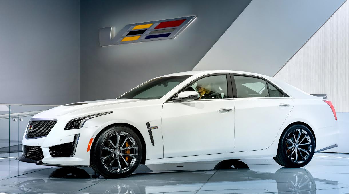 The 2016 Cadillac CTS-V - the most powerful product in the brand's history - is unveiled Tuesday, January 13, 2015 at the North American International Auto Show in Detroit, Michigan. The CTS-V will launch in late summer with 640 horsepower (477 kW), 630 lb-ft of torque (855 Nm) and a top speed of 200 mph. (Photo by Steve Fecht for Cadillac)